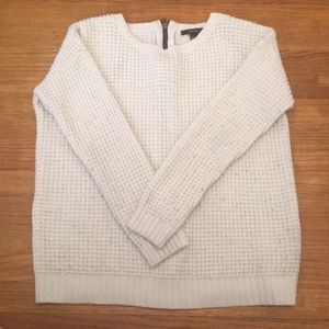 White knit sweater